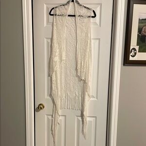 🇨🇦Denver Hayes Boho Fringe Lace Vest